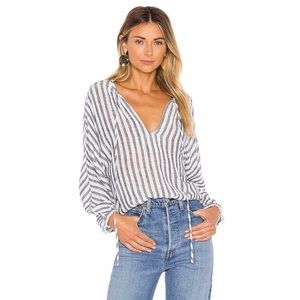 ⭐️ NWT Revolve Rails Finn Blouse in Rio Stripe Size XS